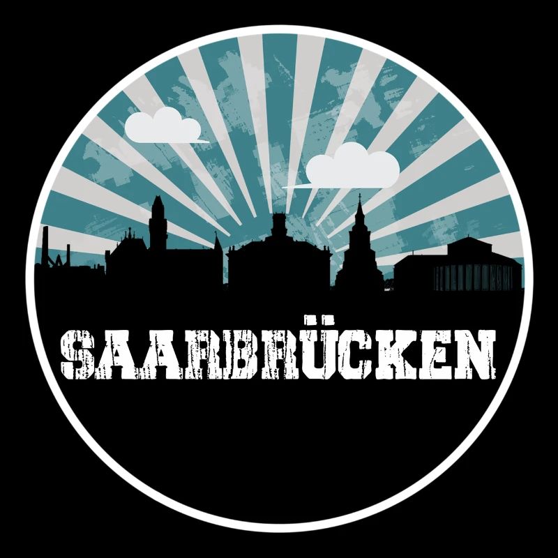Saarbrücken Blue Hour Skyline