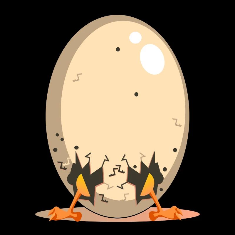 Funny Chicken Egg - Chicken Coop Cartoon