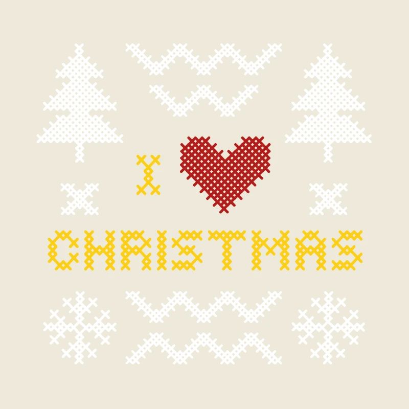 Christmas Heart Knit Pattern Design