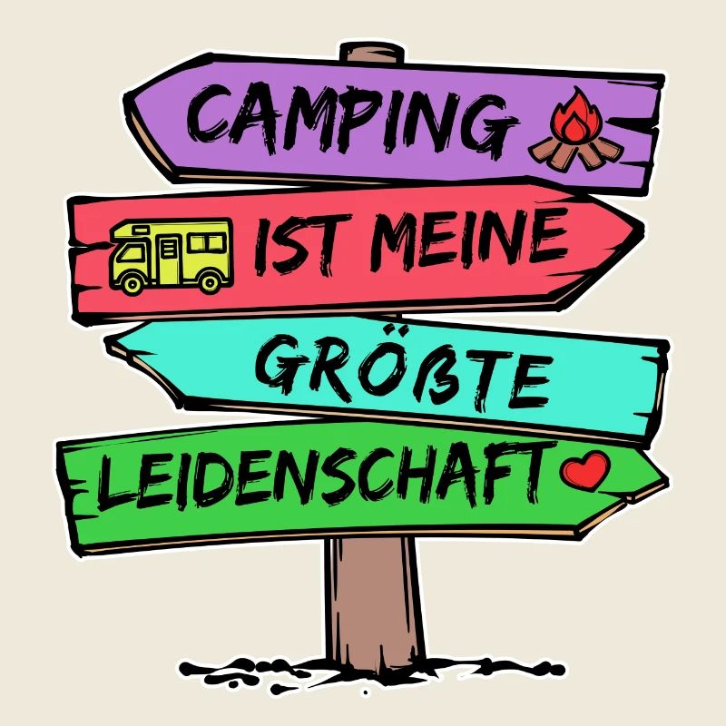 Camping Statement Wanderlust Wanderer Herz Camper