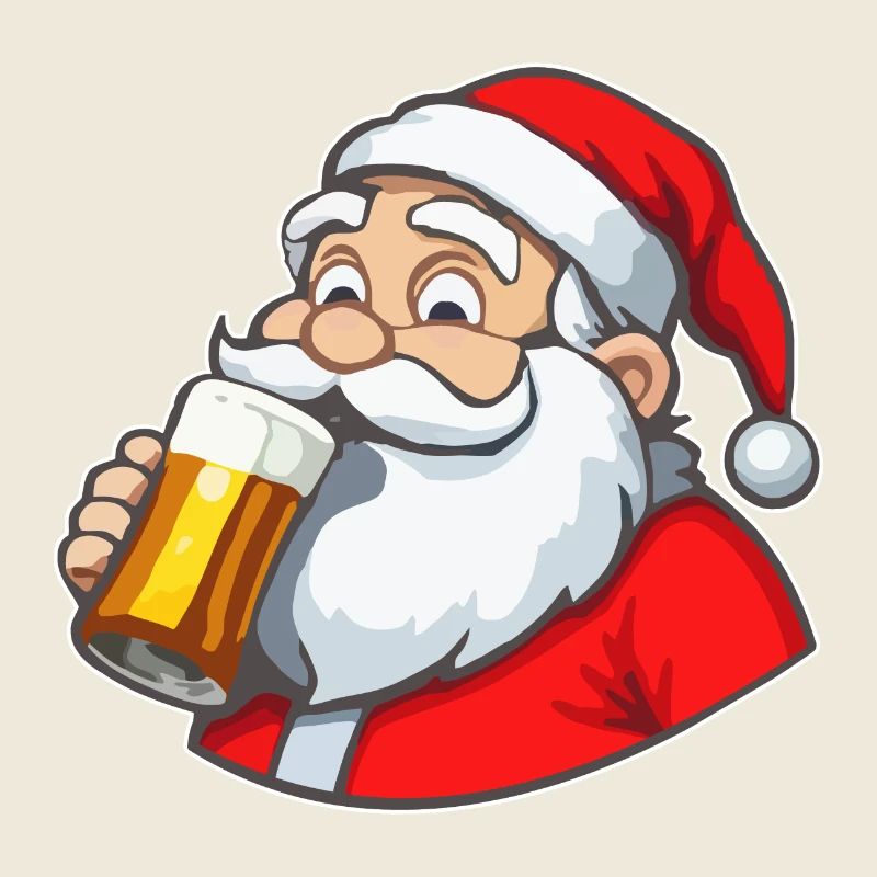 Weihnachtsmann mit Bier