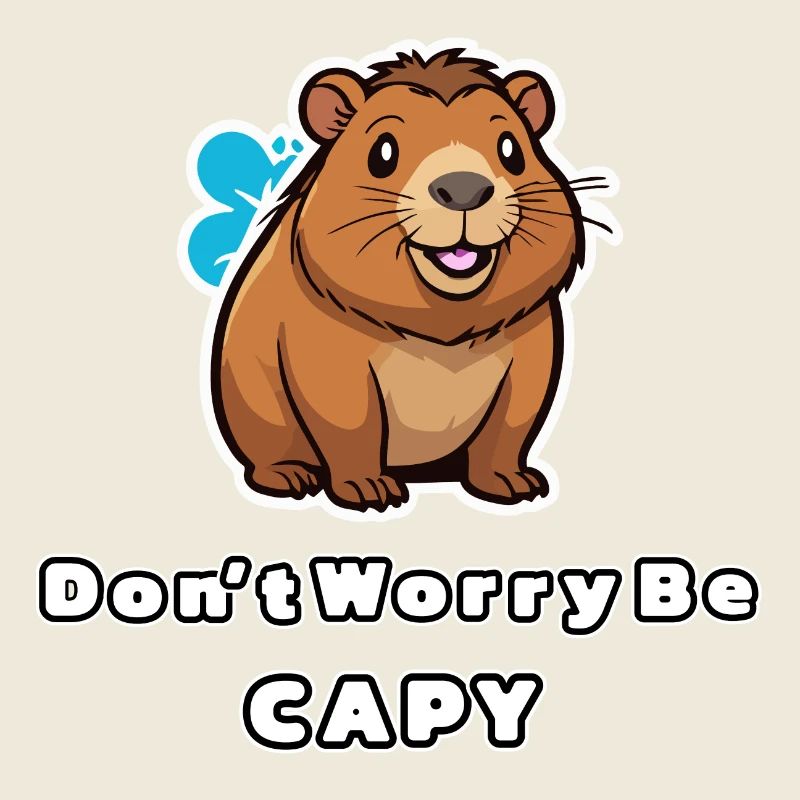 Capybara Don't worry be capy