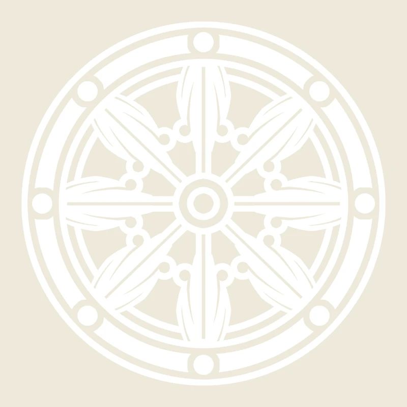 Roue du dharma blanc
