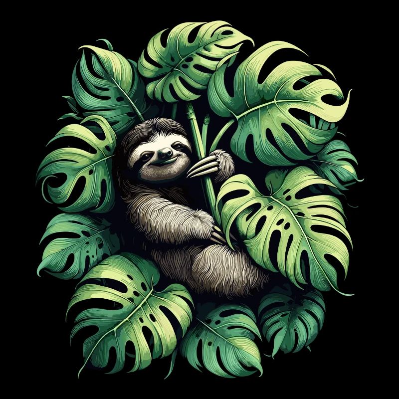 Monstera deliciosa sloth gift
