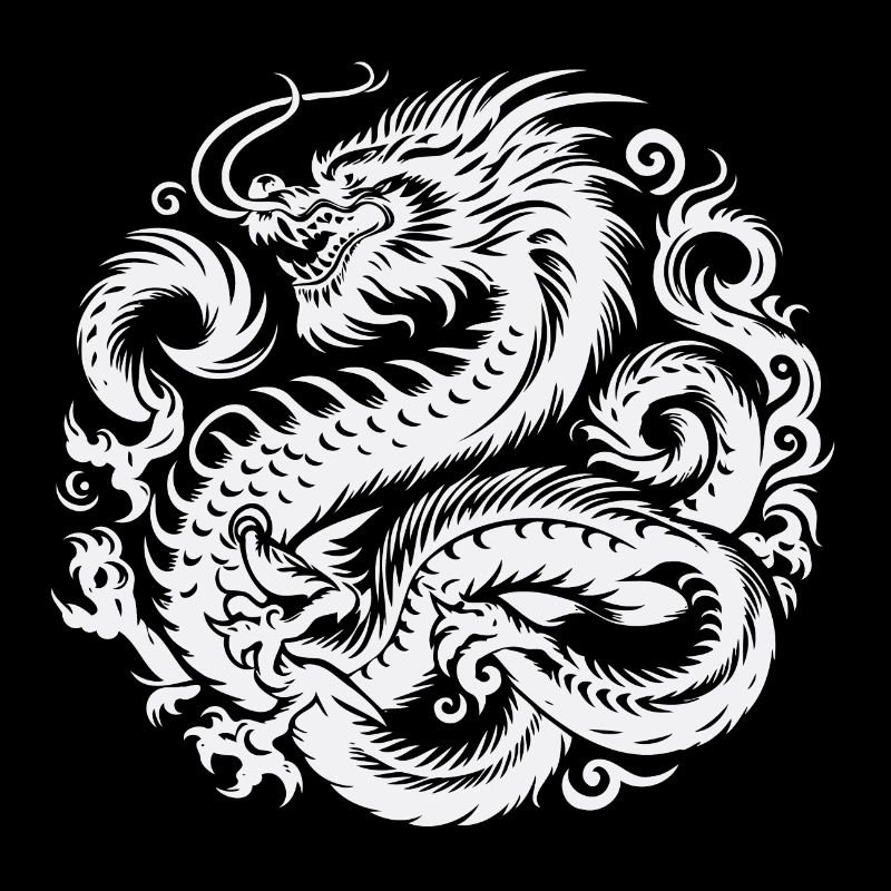 Tatouage de dragon chinois