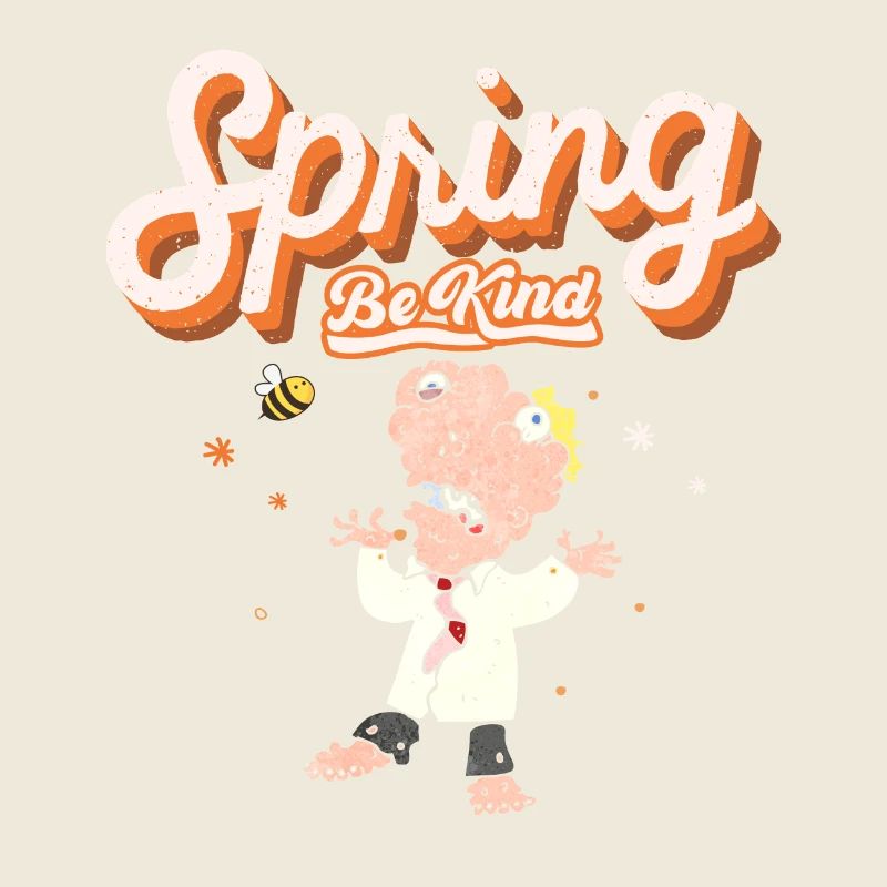 Funny spring decoration with bee