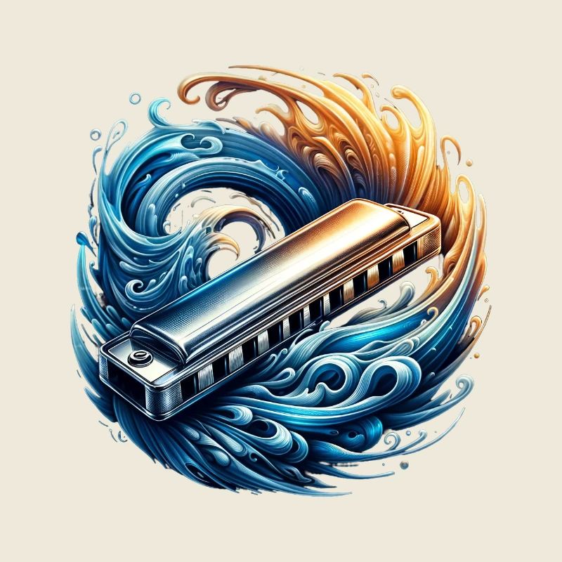 Design abstrait d'harmonica
