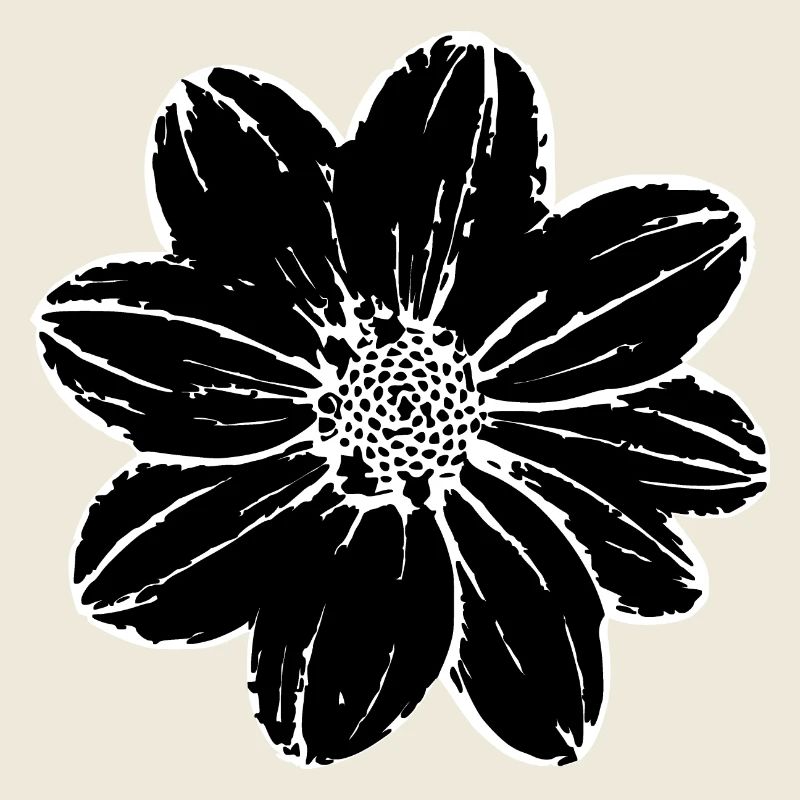 Fleur, Noir, Fleurs, Noir, Fleur