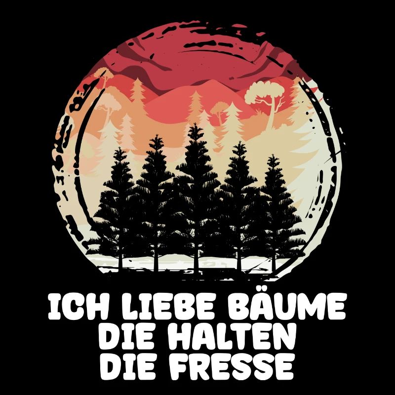 Förster Baum Forst Statement Holzarbeit Holzfäller