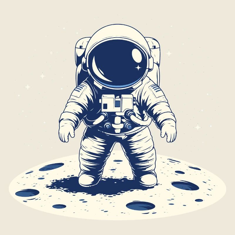 Ein Astronaut auf dem Mond