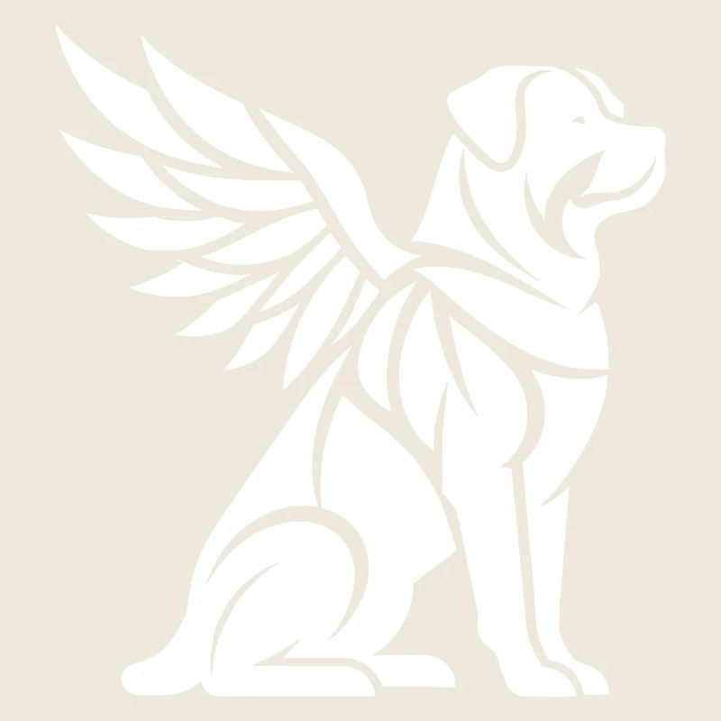 Chien Rottweiler Ailes d’ange Silhouette