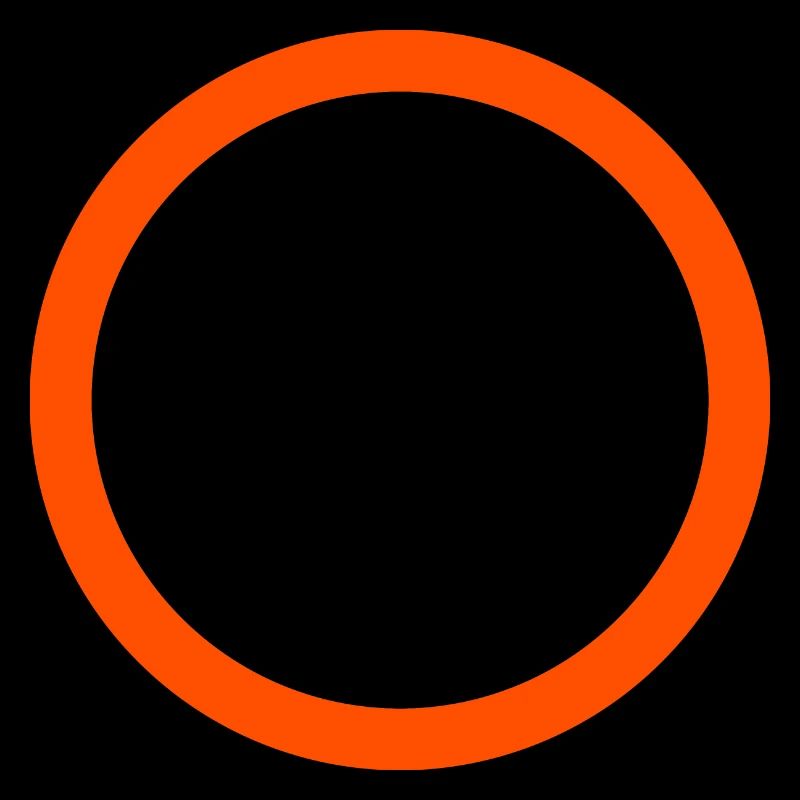 Neon Orange Circle Emblem