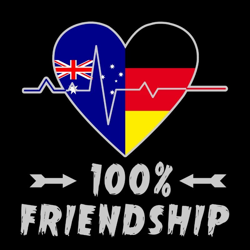 Australien und Deutschland 100% Freundschaft