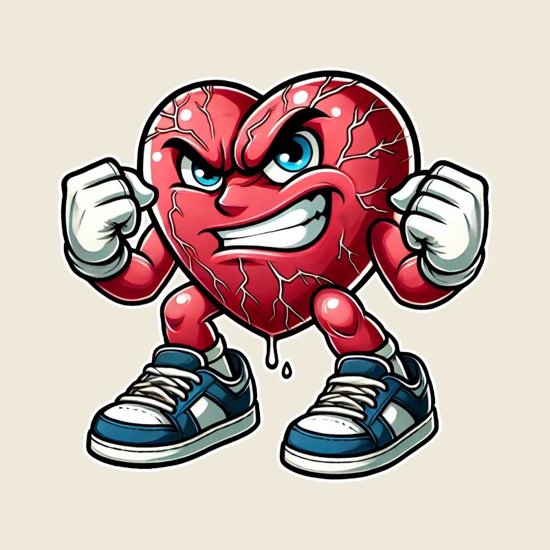 Wütendes Herz Design