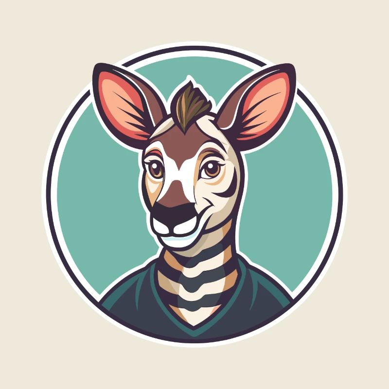 Okapi Kawaii Cartoon Character Animal Pet Face