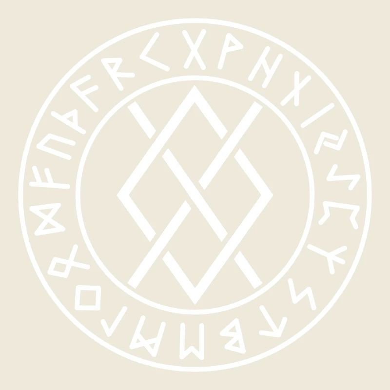 Gungnir circle runes white color