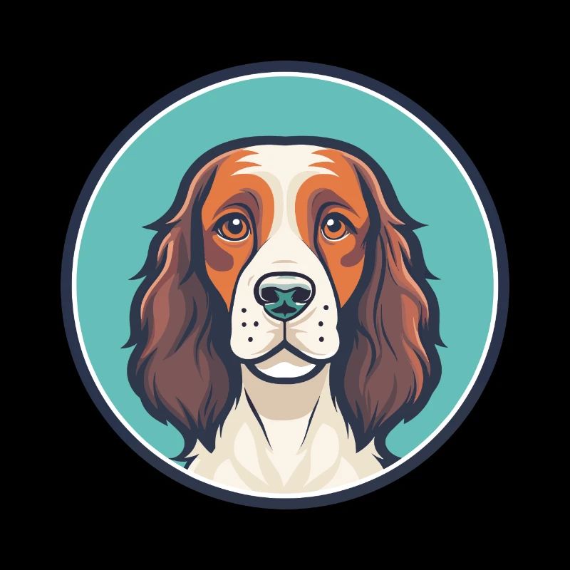 Welsh Springer Spaniel Dog Breed Cartoon Kawaii