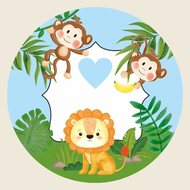 Freundschaft - Kleine Äffchen & Löwe 