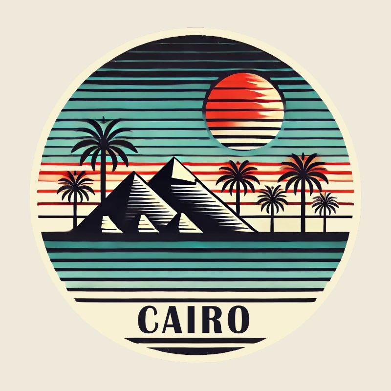 Le Caire, Égypte, Pyramides, Désert