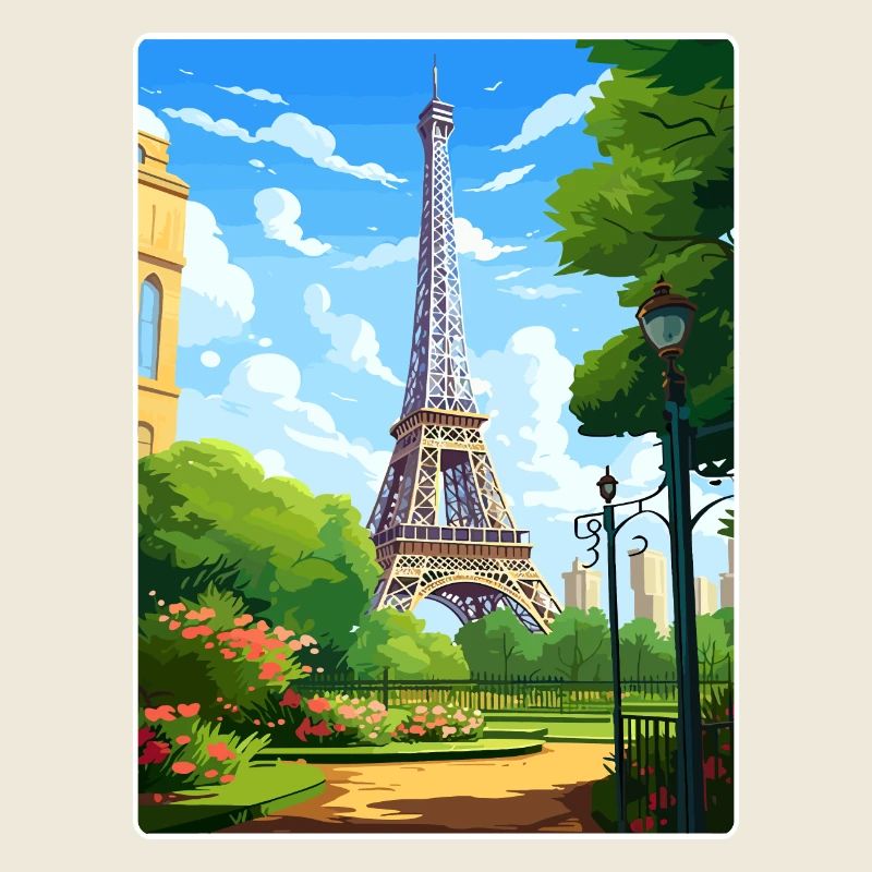 Paris Frankreich Reise Poster Souvenir Postkarte Farbe