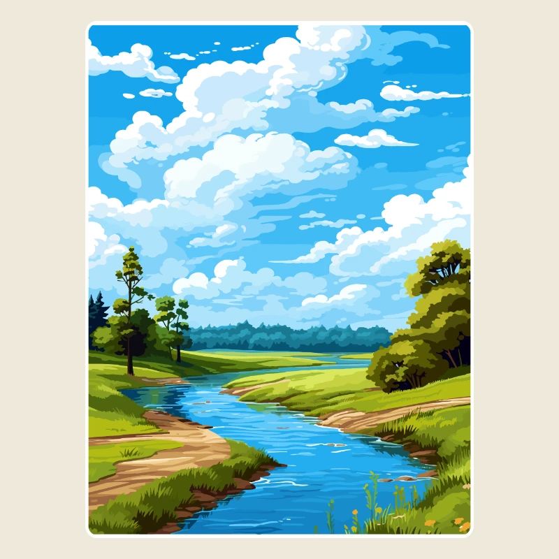 Basse vallée de l’Oder Allemagne Affiche de voyage souvenir