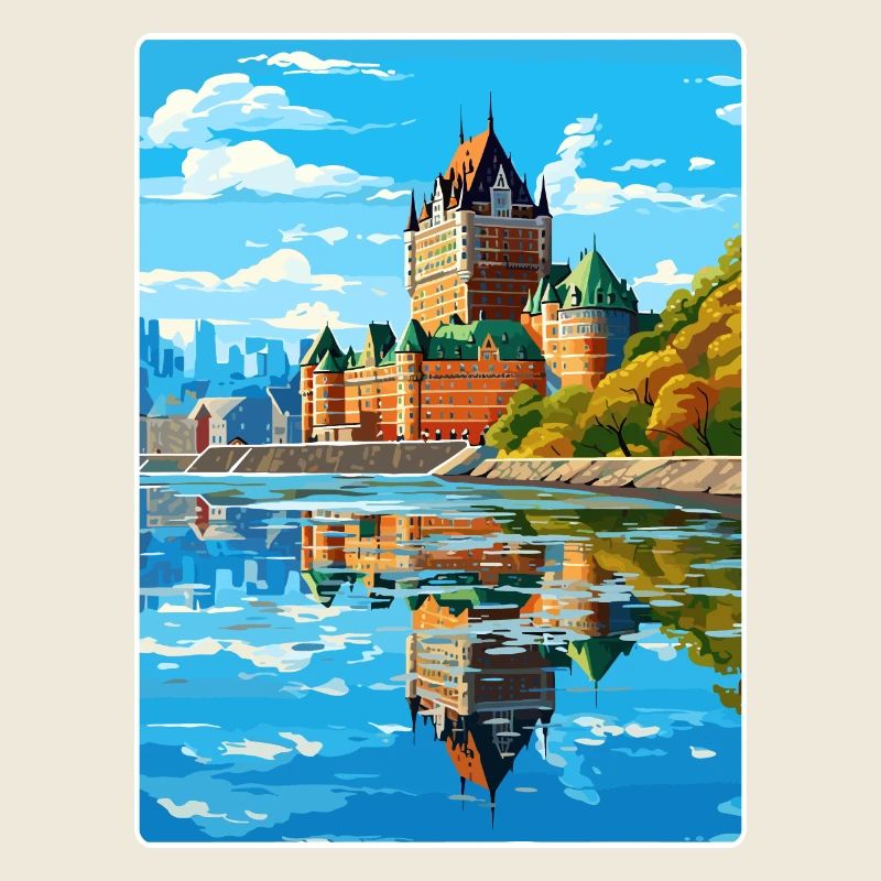 Québec Canada Affiche de voyage Peinture Souvenir WP