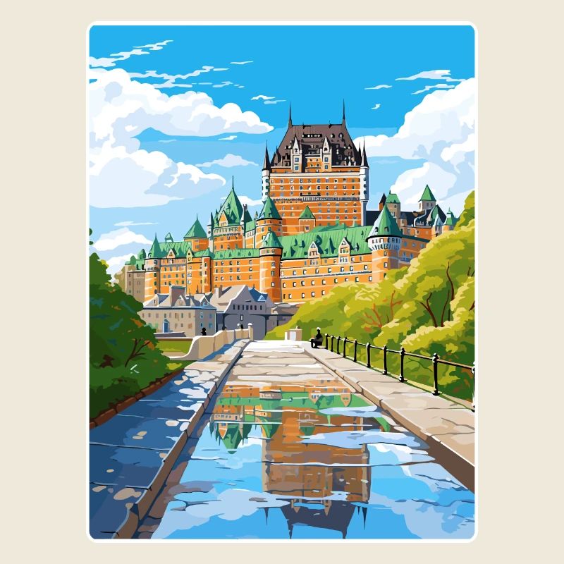 Québec Canada Affiche de voyage Peinture Souvenir WP