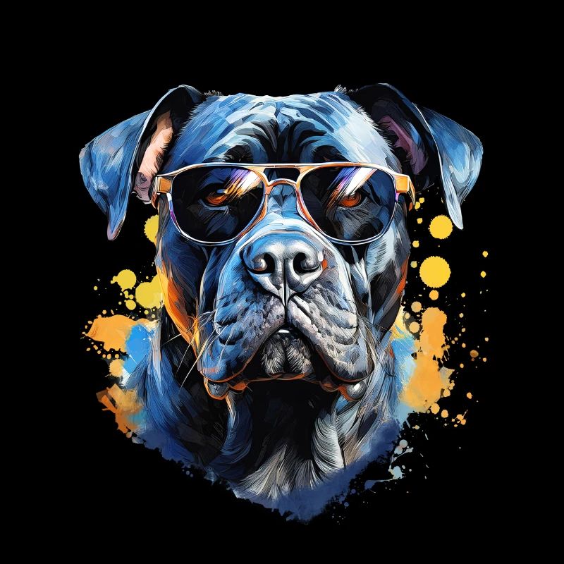 Cane Corso mit Sonnenbrille