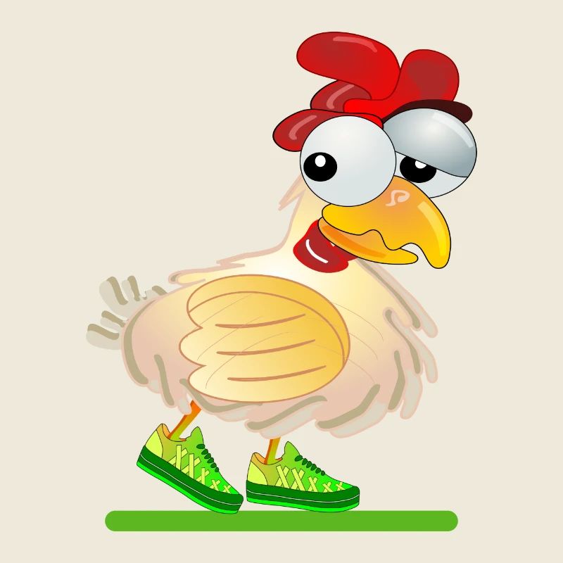 CHICKENS COMIC RUNNING RACE