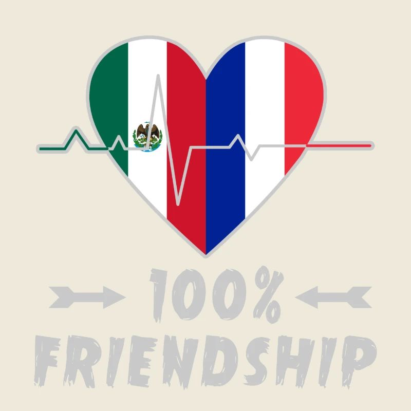 Mexiko und Frankreich 100% Freundschaft