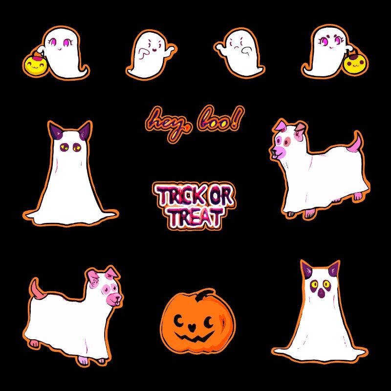 Süßes oder Saures - Niedliche Cartoon-Tiergeister