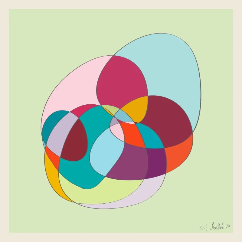 Verschlungene Farbübergänge