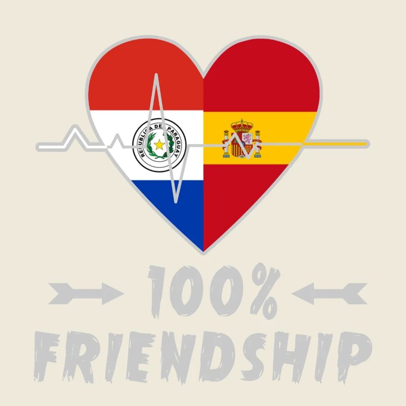Paraguay und Spanien 100% Freundschaft