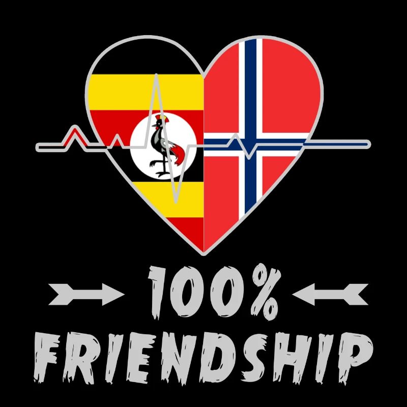 Uganda und Norwegen 100% Freundschaft