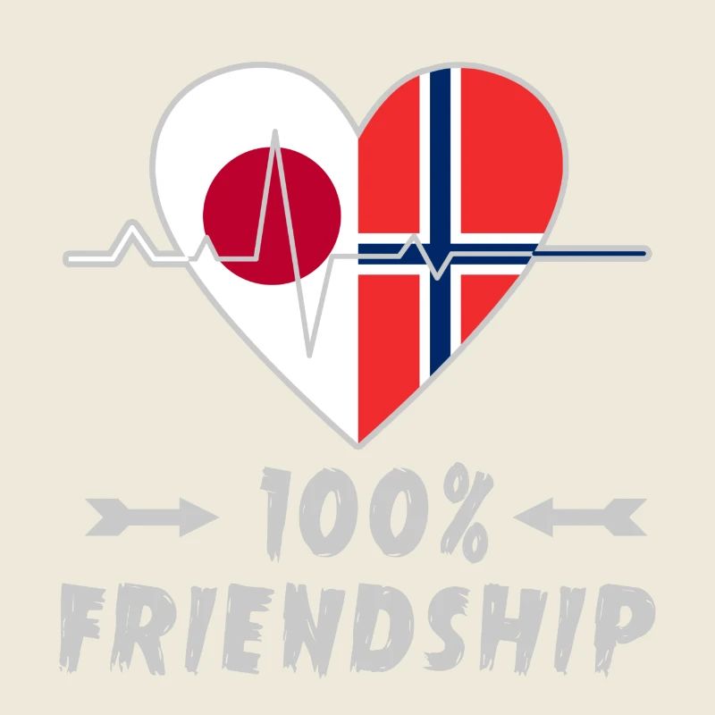 Japan und Norwegen 100% Freundschaft