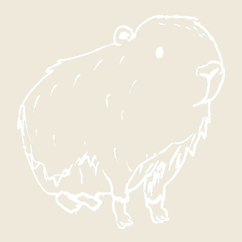 Abstract Kapybara white