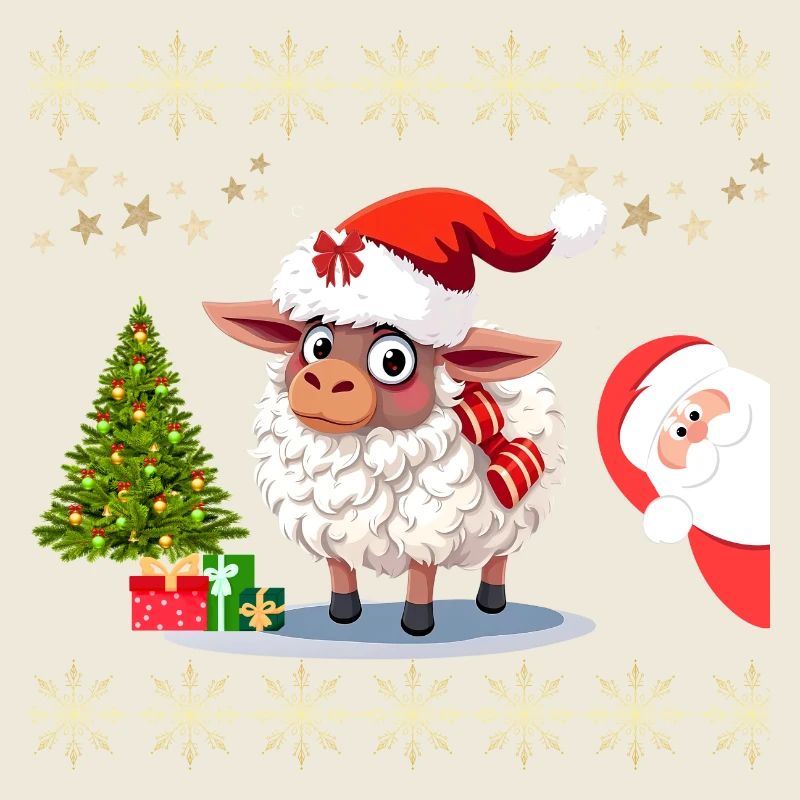 Mouton Festif de Noël - Pulls et Habits Mignons