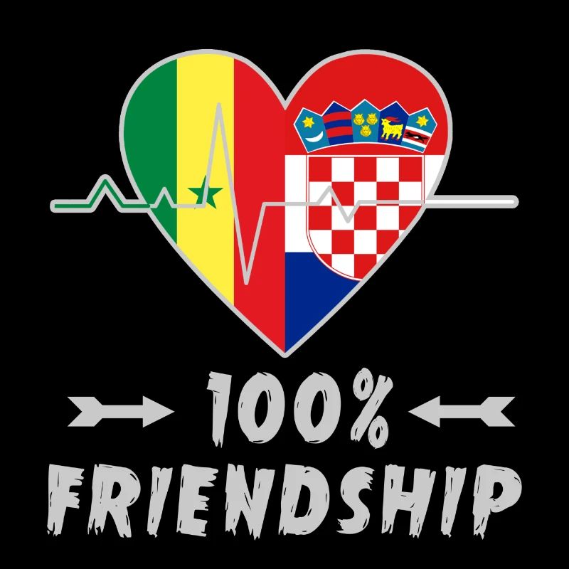 Senegal und Kroatien 100% Freundschaft
