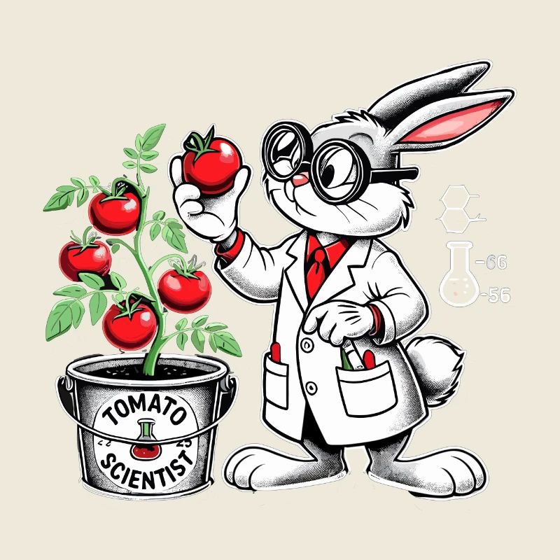 Tomato Scientist Science Bunny Gift