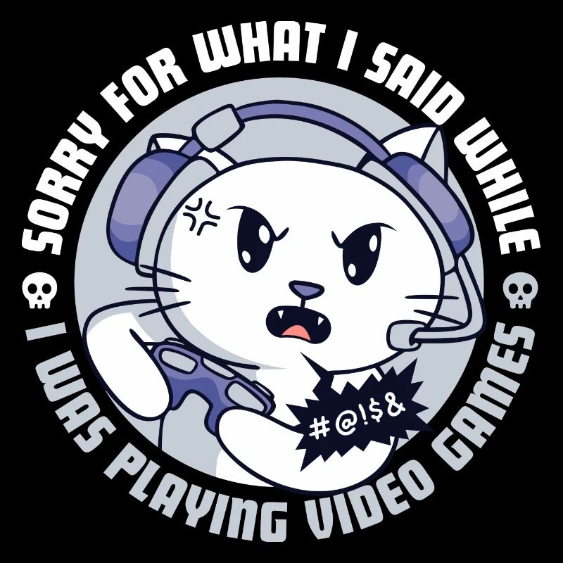 Wütende Gamer-Katze