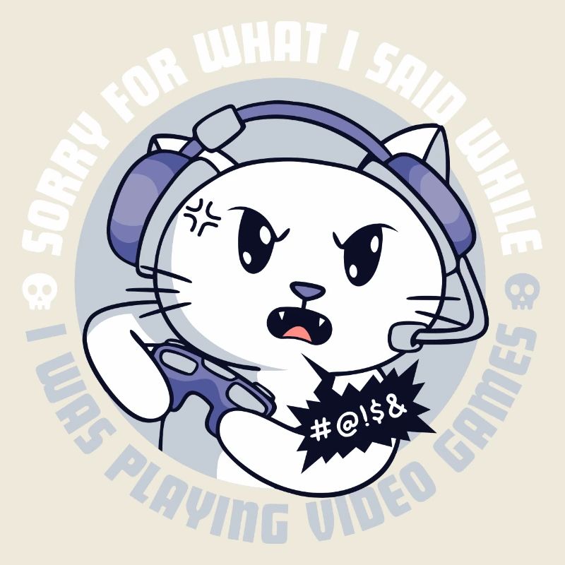 Chat gamer en colère