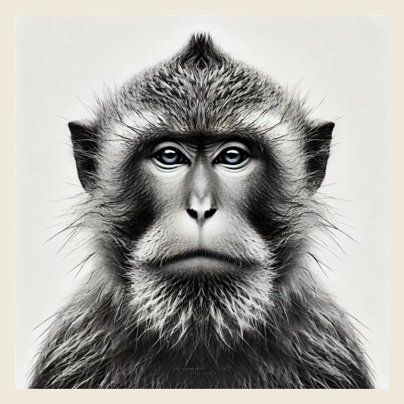 Monkey in grayscale