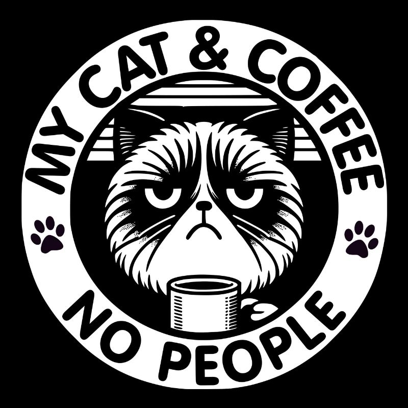 Katze und Kaffee keine Menschen