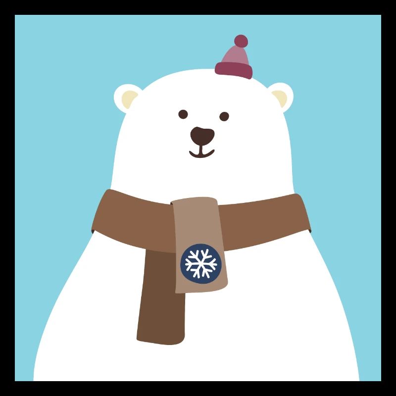 Poster Eisbär Nordpol Bär Eis Schnee Winter cool