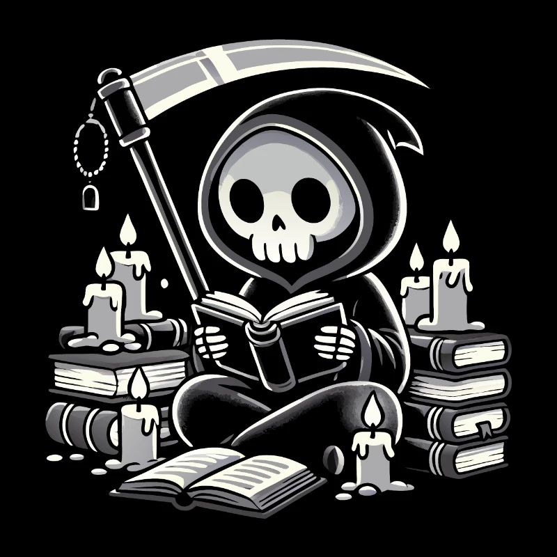 Grim Reaper Bookworm with Scythe