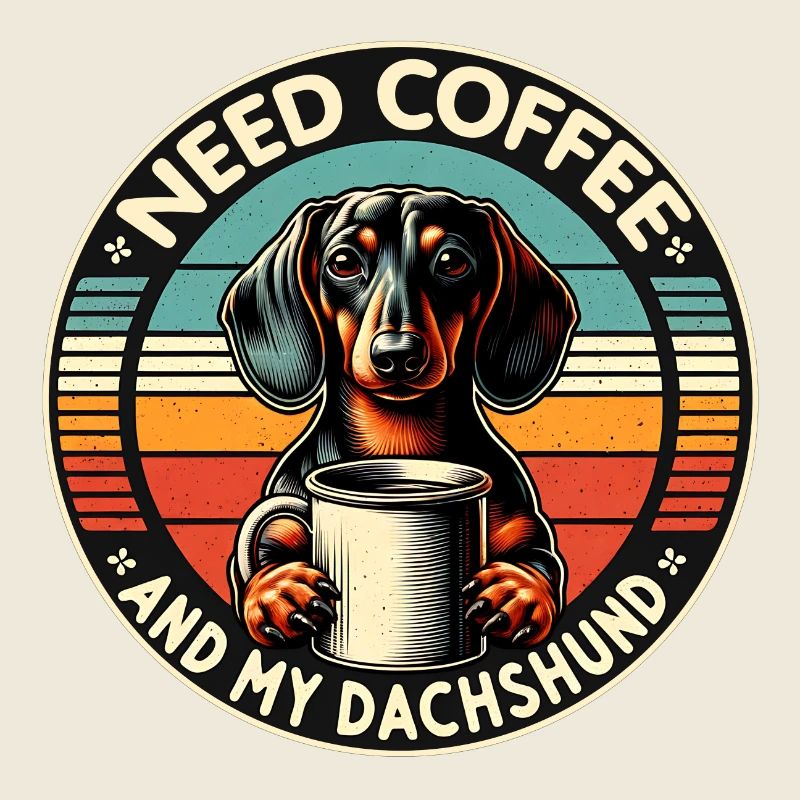J’ai juste besoin de café et de mon teckel