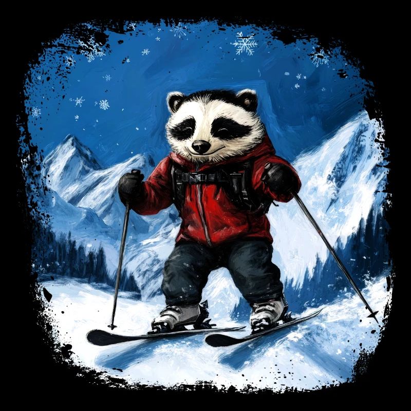 Skifahrer Dachs