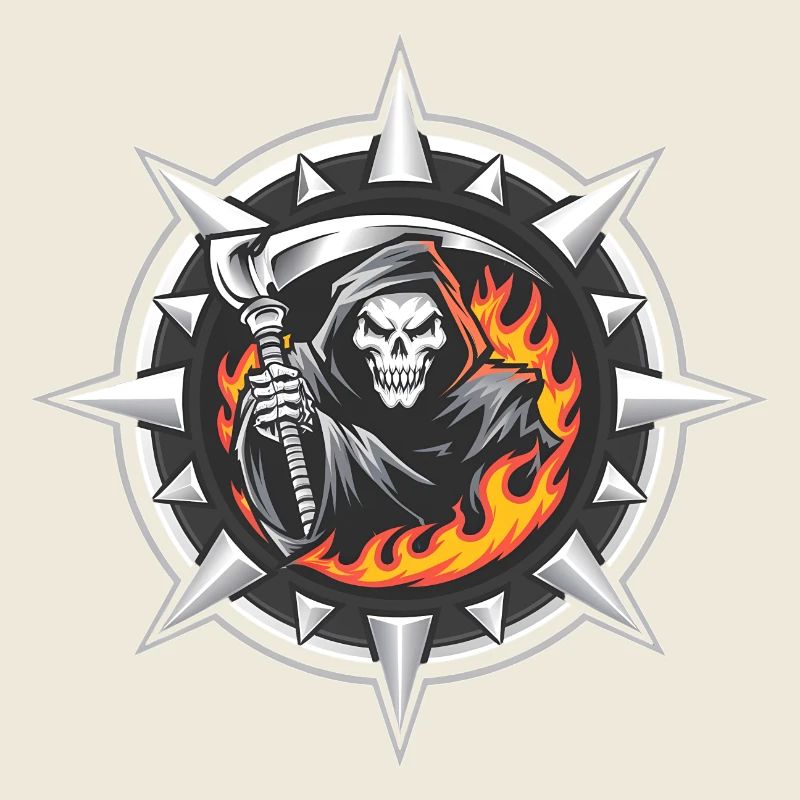 Flaming Reaper on Spiked Crest