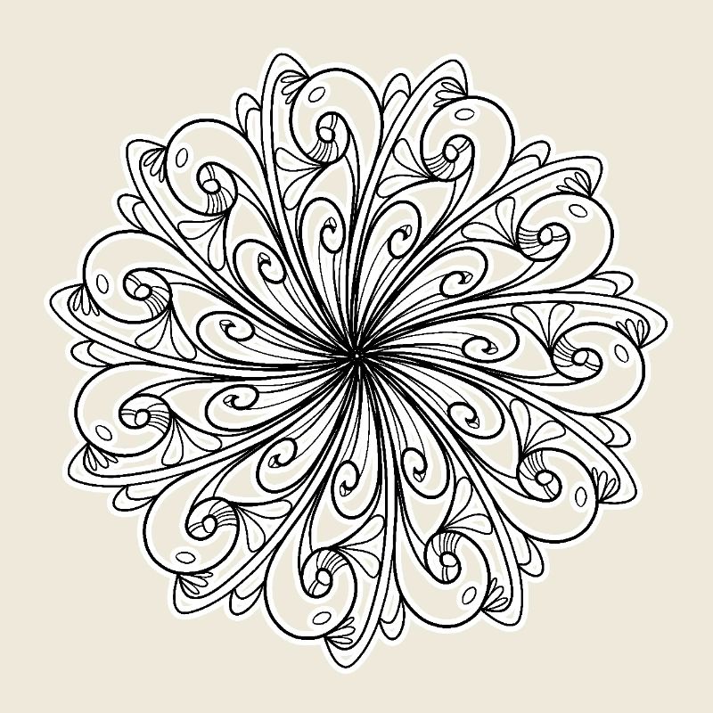 Schwarz-weißes Blumenmuster