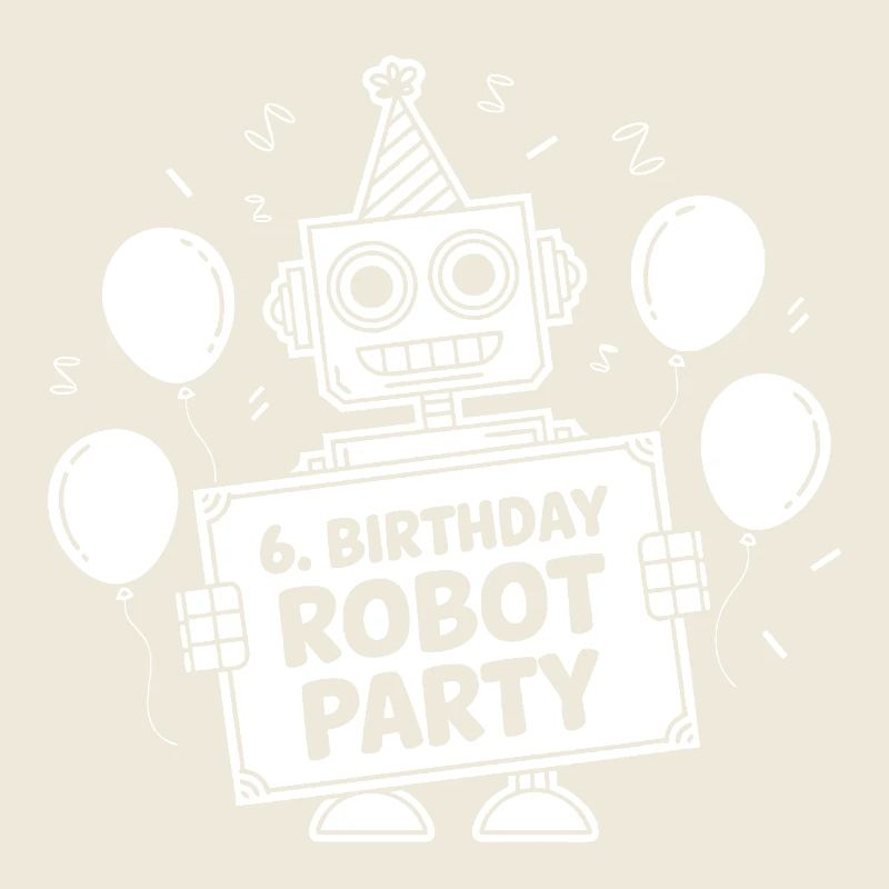 6. Geburtstag kleiner Roboter Geburtstagsparty
